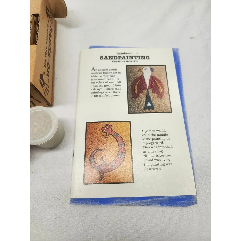 Vintage 1993 Hands-on Sandpainting Creative Arts Kit T&M McCurry Earth Art DIY